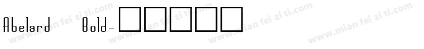 Abelard Bold字体转换